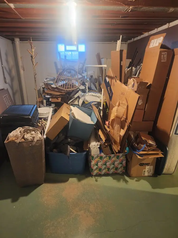 Roll-off dumpster container at job site for 4 Yard Dumpster Rental in Bean Station